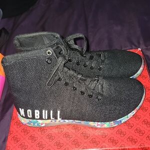 NOBULL Prism Black High-Tops with Multicolor Soles